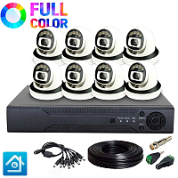 Комплект видеонаблюдения AHD 2Мп Ps-Link KIT-A208HDC / 8 камер / FullColor — фото товара