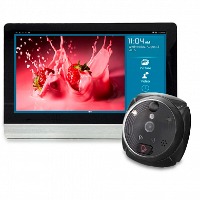 Беспроводной WiFi видеоглазок с датчиком движения, звонком и аккумулятором iHome4 Silver — детальное фото