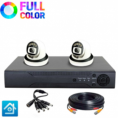 Комплект видеонаблюдения AHD 5Мп Ps-Link KIT-A502HDC / 2 камеры / FullColor — детальное фото