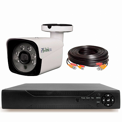 Комплект видеонаблюдения AHD 2Мп Ps-Link KIT-C201HD / 1 камера — детальное фото