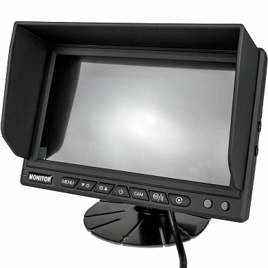 Монитор для систем видеонаблюдения на транспорте Ps-Link PS-MN07-1CH / AHD / 1 канал / без записи / 7" — детальное фото