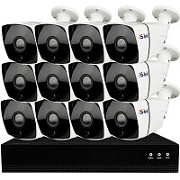 Комплект видеонаблюдения IP Ps-Link KIT-C812IP-POE / 8Мп / 12 камеры / питание POE — фото товара