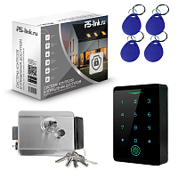 Комплект СКУД WIFI на одну дверь Ps-Link KIT-CH1-FP-CH/ сканер отпечатков / эл. механический замок / RFID — фото товара