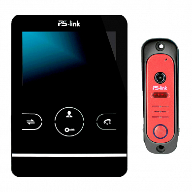 Комплект видеодомофона с вызывной панелью Ps-Link KIT-402DPB-206CR-R — детальное фото