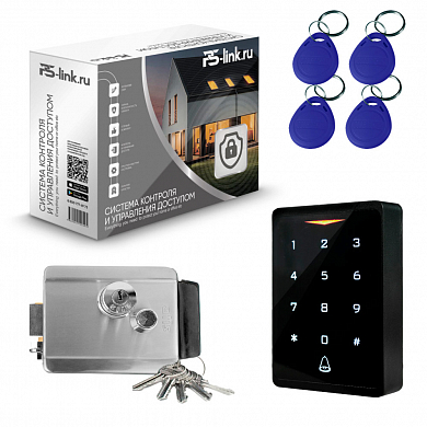 Комплект СКУД WIFI на одну дверь Ps-Link KIT-CH1-CH / кодовая панель / эл. механический замок / RFID — детальное фото