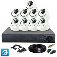 Комплект видеонаблюдения AHD 2Мп Ps-Link KIT-A209HD / 9 камер — фото товара