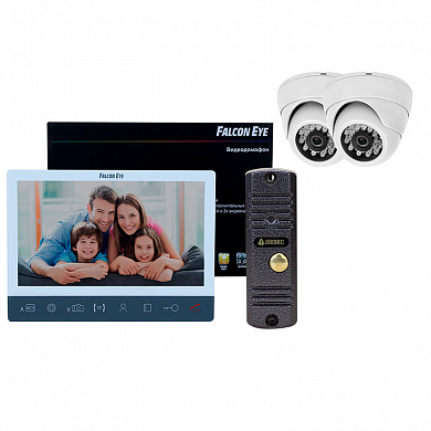 Комплект видеонаблюдения с домофоном вызывной панелью и двумя камерами 2 Мп MilanoHD-302A — детальное фото