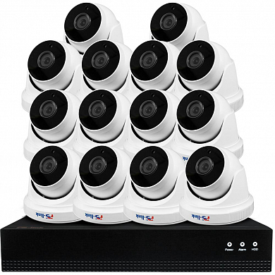 Комплект видеонаблюдения IP Ps-Link KIT-A814IP-POE / 8Мп / 14 камер / питание POE — детальное фото