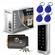 Комплект СКУД на одну дверь Ps-Link KIT-T6MF-B / эл. механический замок / кодовая панель / RFID — фото товара