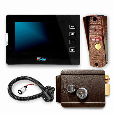 Комплект видеодомофона с электромеханическим замком Ps-Link KIT-VDI33T-MB — детальное фото