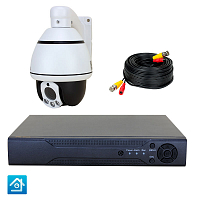 Комплект видеонаблюдения AHD 2Мп Ps-Link KIT-RTF201HD / 1 камера / PTZ — фото товара
