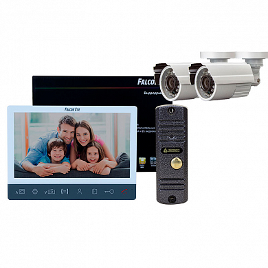Комплект видеонаблюдения с домофоном вызывной панелью и двумя камерами 2 Мп MilanoHD-102C — детальное фото