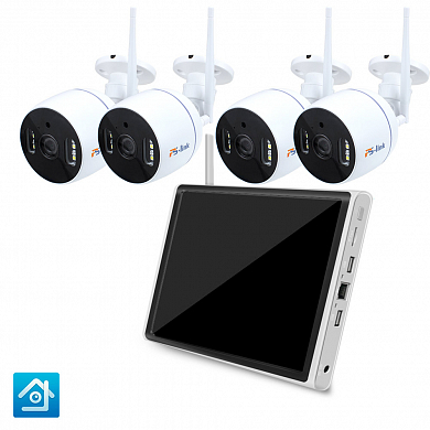 Комплект видеонаблюдения WIFI Ps-Link KIT-N814W30-W / 3Мп / 4 камеры — детальное фото