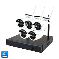 Комплект видеонаблюдения WIFI Ps-Link KIT-C205W / 2Мп / 5 камер — фото товара