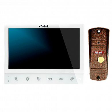 Комплект видеодомофона с вызывной панелью Ps-Link KIT-729DP-201CR-С — детальное фото