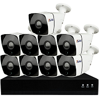 Комплект видеонаблюдения IP Ps-Link KIT-C809IP-POE / 8Мп / 9 камер / питание POE — фото товара
