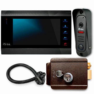 Комплект видеодомофона с электромеханическим замком Ps-Link KIT-706DP-MB — детальное фото