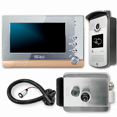 Комплект видеодомофона с электромеханическим замком и RFID считывателем Ps-Link KIT-VD07R-ID-CH — детальное фото