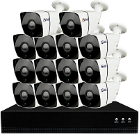 Комплект видеонаблюдения IP Ps-Link KIT-C814IP-POE / 8Мп / 14 камер / питание POE — фото товара