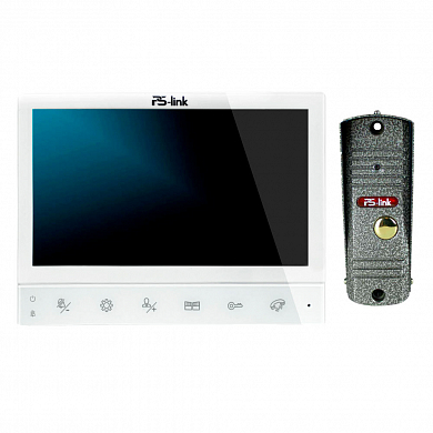 Комплект видеодомофона с вызывной панелью Ps-Link KIT-729DP-201CR-S — детальное фото