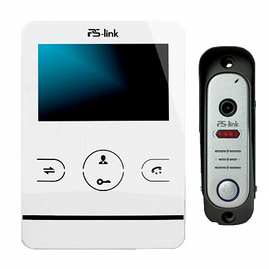 Комплект видеодомофона с вызывной панелью Ps-Link KIT-402DPW-206CR-S — детальное фото
