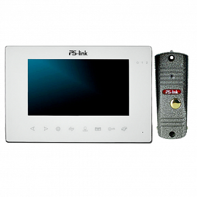 Комплект видеодомофона с вызывной панелью Ps-Link KIT-714TDP-201CR-S — детальное фото