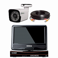 Комплект видеонаблюдения AHD 2Мп Ps-Link KIT-C9201HD / 1 камера / монитор — фото товара