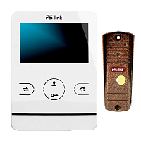 Комплект видеодомофона с вызывной панелью Ps-Link KIT-402DPW-201CR-С — фото товара