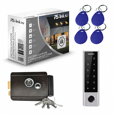 Комплект СКУД WIFI на одну дверь Ps-Link KIT-HF3WF-B/ сканер отпечатков / эл. механический замок / RFID — детальное фото