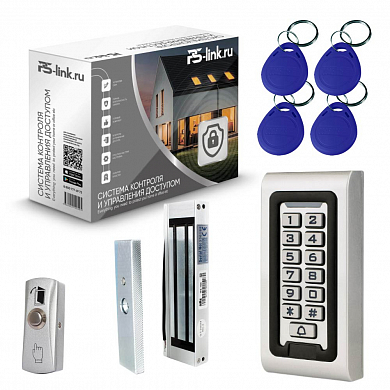 Комплект СКУД на одну дверь Ps-Link KIT-S601EM-WP-W-180 / магнитный замок 180 кг / кодовая панель / RFID / WIFI — детальное фото